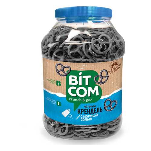 Крендель Bitcom черный морская соль банка 450гр*1 шт в Спар