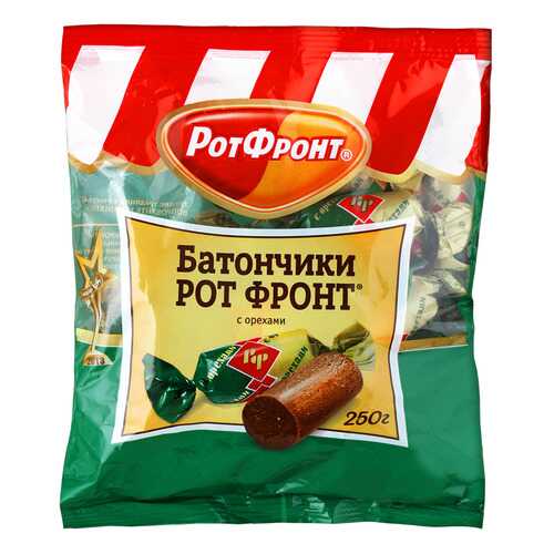 Батончики Рот Фронт с орехом 250 г в Спар
