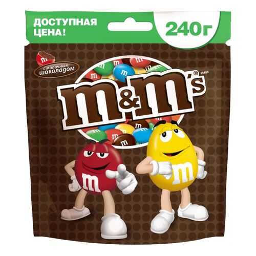 Драже M&M's с молочным шоколадом 240 г в Спар