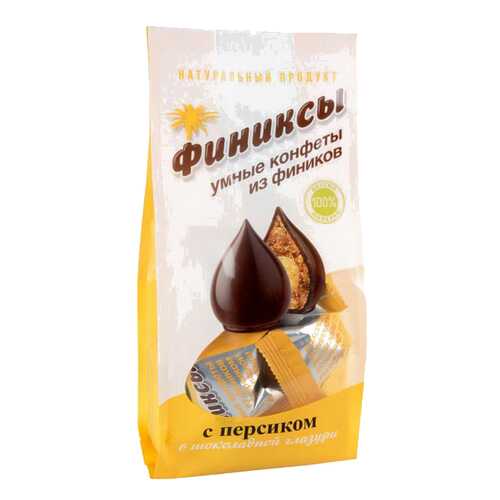 Конфеты из фиников Финиксы в шоколадной глазури с персиком 180 г в Спар