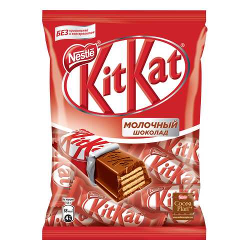 Молочный шоколад Kit Kat с хрустящей вафлей 169 г в Спар