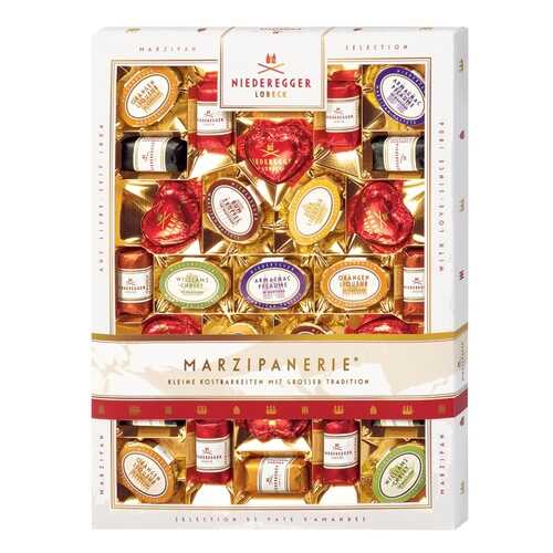 Набор конфет NIEDEREGGER Марцмпанерия из марципана в горьком шоколаде 50% какао 400г в Спар