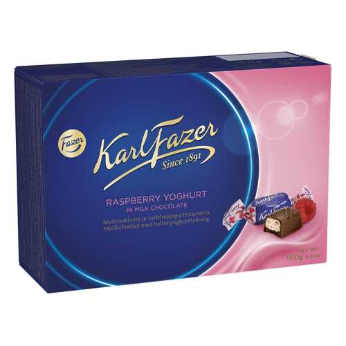 Шоколадные конфеты Karl Fazer с начинкой из малинового йогурта 150 г в Спар