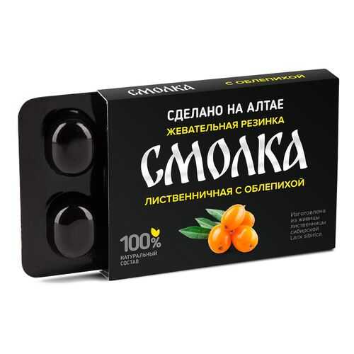 Смолка таежная лиственничная с облепихой 5 шт 0.8 г в Спар
