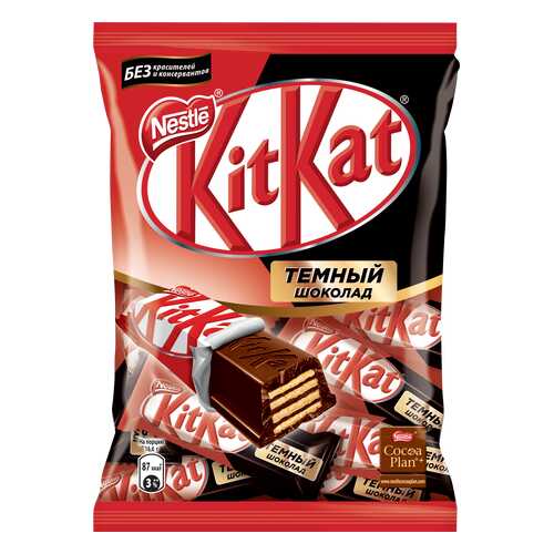 Темный шоколад Kit Kat dark с хрустящей вафлей 169 г в Спар