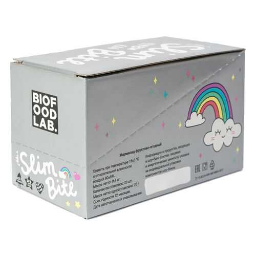 Мармелад Фруктово-ягодный Bite Slim Unicorn Черная Смородина 20 штук по 20 г в Спар