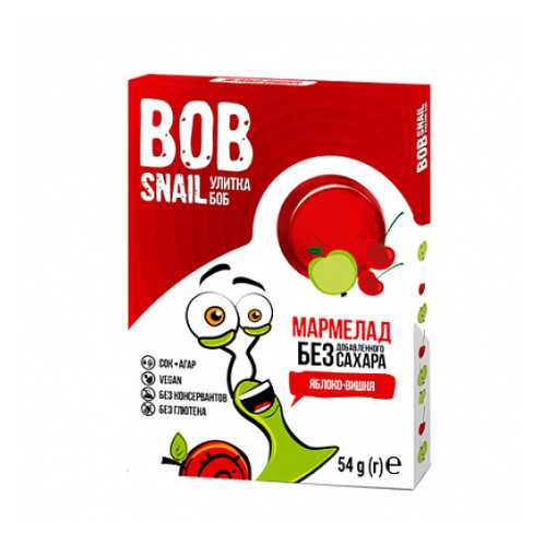Мармелад фруктово-ягодный Яблоко-вишня Bob Snail 54 г в Спар
