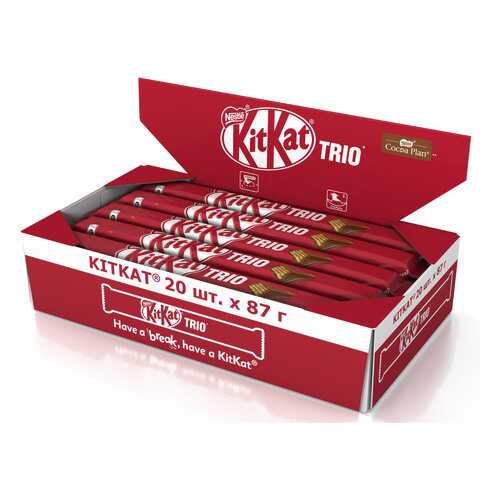 Молочный шоколад Kit Kat с хрустящей вафлей 20 штук по 87 г в Спар