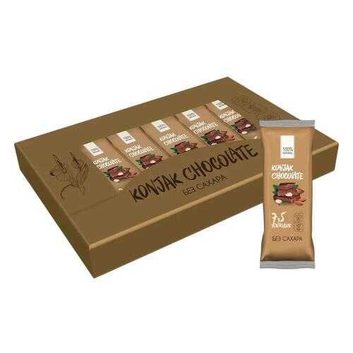Шоколад без сахара KONJAK CHOCOLATE Миндальный, кор. 10 шт. в Спар