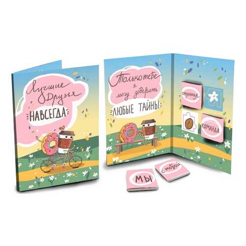 Шоколад Chokocat Лучшие друзья, молочный, открытка, 20 гр в Спар