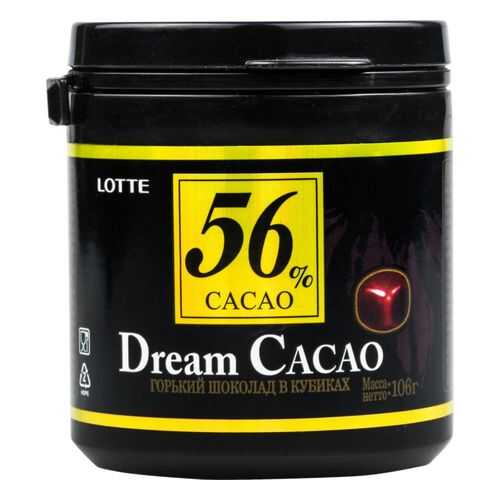 Шоколад горький Lotte dream cacao 56% в кубиках 106 г в Спар