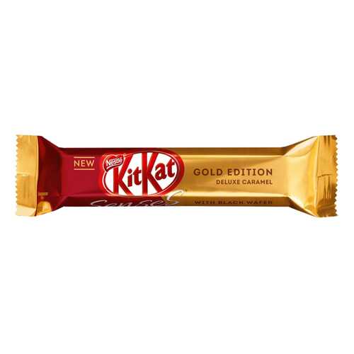 Шоколад Kit Kat сенсес голд эдишн хрустящий белый с добавлением карамели 40 г в Спар
