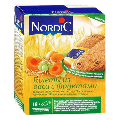 Галеты Nordic из овса с фруктами 30 г 10 штук в Спар