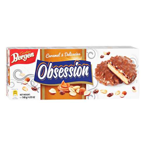Печенье BERGEN Obsession Caramel 140г в Спар