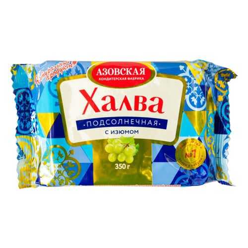 Халва подсолнечная Азовская кондитерская фабрика с изюмом 350 г в Спар
