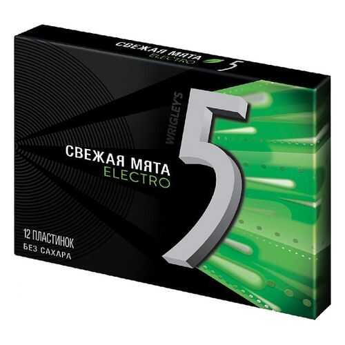 Жевательная резинка Five electro свежая мята 31.2 г в Спар