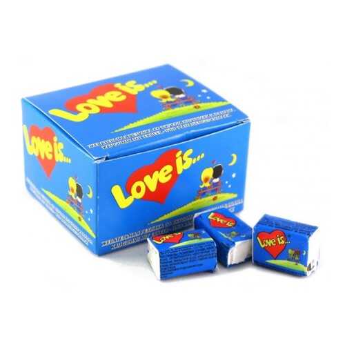 Жевательная резинка Love is банан-клубника 4.2 г 100 штук в Спар
