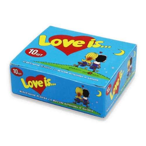 Жевательная резинка Love is клубника-банан 4.2 г 10 штук в Спар