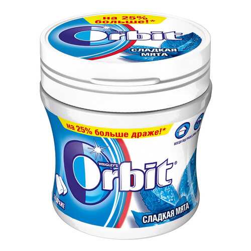 Жевательная резинка Orbit сладкая мята 68 г в Спар