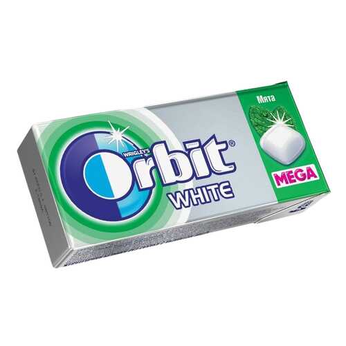Жевательная резинка Orbit вайт мега с ароматом мяты б/сахара 14 г в Спар