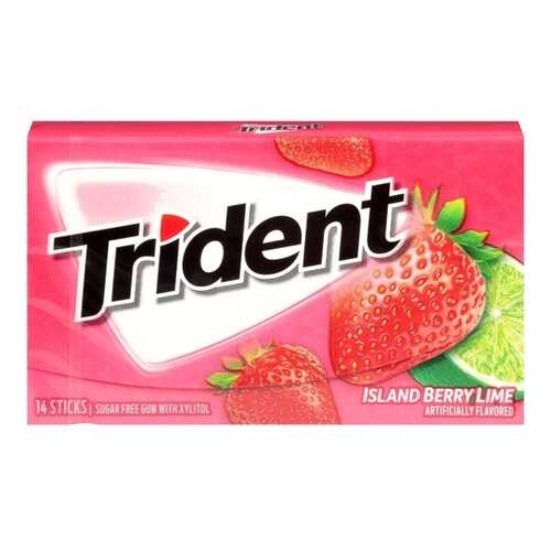 Жевательная резинка TRIDENT Клубника, Лайм 14 пластинок (США) в Спар