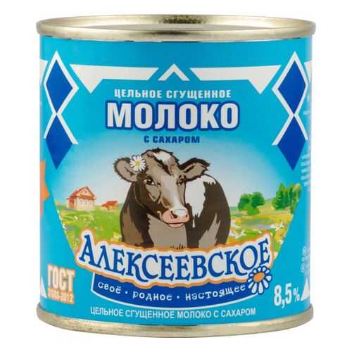Молоко сгущенное Алексеевское 8.5% с сахаром 380 г в Спар