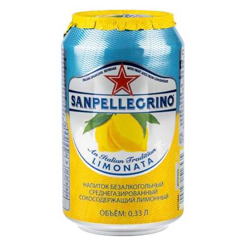 Напиток среднегазированный Sanpellegrino лимонный жестяная банка 0.33 л в Спар