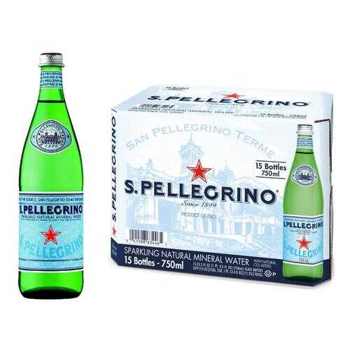 Минеральная вода газ S.Pellegrino 0.75 л стекло по 15 шт в Спар