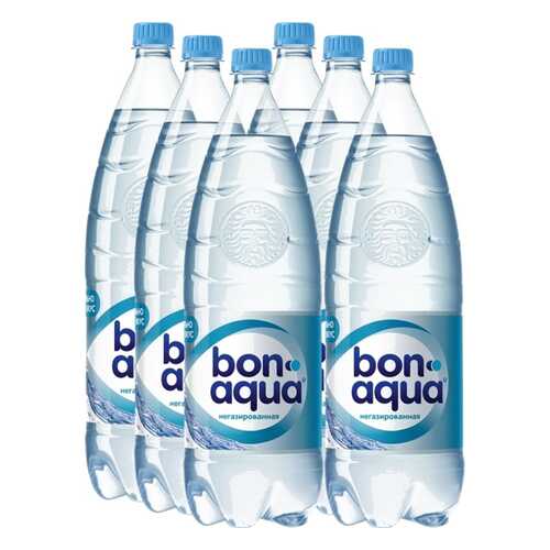 Вода Bonaqua чистая питьевая негазированная пластик 2 л 6 штук в упаковке в Спар