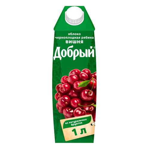 Нектар Добрый яблоко-вишня-черноплодная рябина 1 л в Спар