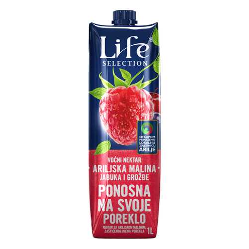 Сок Life Premium Яблоко, малина, виноград 1 л в Спар